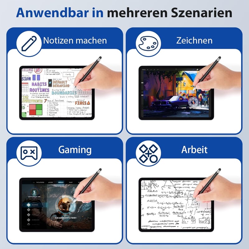 Zcitek Univerzális Tablet Toll Kettős Hegyel - Mágneses, Töltés Nélkül, iOS Android