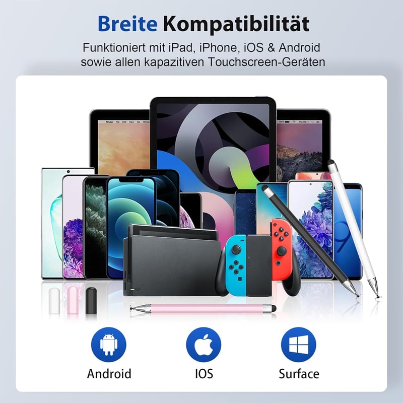 Zcitek Univerzális Tablet Toll Kettős Hegyel - Mágneses, Töltés Nélkül, iOS Android