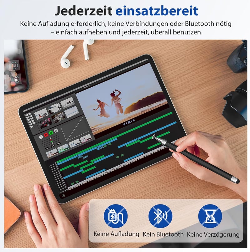 Zcitek Univerzális Tablet Toll Kettős Hegyel - Mágneses, Töltés Nélkül, iOS Android