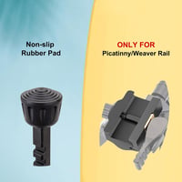Bipod ajustabil Zeadio cu pivot pentru șine Picatinny și Weaver, cu picioare rabatabile în 5 poziții, pentru utilizare în exterior 2