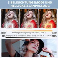 Zeadio inel luminos LED 20W pentru selfie cu mâner stabilizator pentru smartphone, temperatură de culoare reglabilă 2500K-8500K, pentru videoclipuri YouTube 3