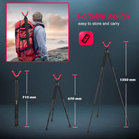 Zeadio Tripod Lövészpad Magas Sűrűségű Habból, Csavarható Záras Lábakkal 3