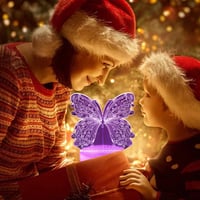 Zeaky 3D LED Éjszakai Lámpa Lányoknak - Unikornis, Pillangó, Maci Mintákkal, 16 Színváltási Lehetőséggel és Távirányítóval - Születésnapi Aj 5