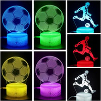 Zeaky Focilabda 3D LED Éjjeli Lámpa - 16 Színű Világítás, 2 Mintával, Távirányítóval - Dekoratív Hangulatfény Gyerekszobába, Ajándék Fiúknak 2