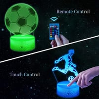 Zeaky Focilabda 3D LED Éjjeli Lámpa - 16 Színű Világítás, 2 Mintával, Távirányítóval - Dekoratív Hangulatfény Gyerekszobába, Ajándék Fiúknak 3