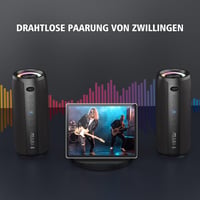 Bluetooth reproduktor ZEALOT S51Pro – 40 W, vodoodolnosť IPX6, 30-hodinová výdrž batérie, bezdrôtové stereo párovanie, AUX/USB/MicroSD, čierny 4