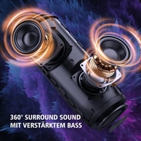 Bluetooth reproduktor ZEALOT S51Pro – 40 W, vodoodolnosť IPX6, 30-hodinová výdrž batérie, bezdrôtové stereo párovanie, AUX/USB/MicroSD, čierny 3