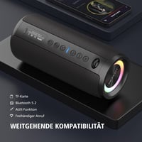 Bluetooth reproduktor ZEALOT S51Pro – 40 W, vodoodolnosť IPX6, 30-hodinová výdrž batérie, bezdrôtové stereo párovanie, AUX/USB/MicroSD, čierny 2