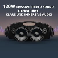 Bluetooth reproduktor ZEALOT S78 – 150 W (120 W RMS), vodoodolnosť IPX6, 30 hodín prehrávania, RGB podsvietenie, režimy ekvalizéra, USB/TF/AUX, prenosný, na vonkajšie použitie, kemping, párty 3