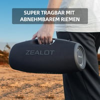 Bluetooth reproduktor ZEALOT S78 – 150 W (120 W RMS), vodoodolnosť IPX6, 30 hodín prehrávania, RGB podsvietenie, režimy ekvalizéra, USB/TF/AUX, prenosný, na vonkajšie použitie, kemping, párty 6