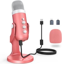 Zealsound K66 USB kondenzátormikrofon - pink 1