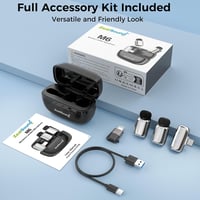 zealsound M6 Mini vezeték nélküli lavalier mikrofon iPhone és Android készülékekhez, 100 m hatótáv 10