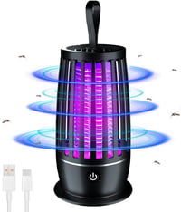 Zebbyee Elektromos Rovarirtó Lámpa 2000 mAh Akkumulátorral, UV Fényes Szúnyogcsapda Hálószobába, Kempingezéshez és Kertbe 1