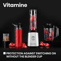 ZEEGMA 4az1-ben Multifunkciós Turmixgép 1050W Gyümölcscentrifuga Kávéőrlő Smoothie Készítő 7