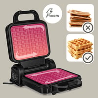 Zeegma GoFree Chef Pro 1200W Gofri Sütő Dupla Függőleges Nemtapadó Bevonat 2