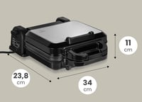 Zeegma GoFree Chef Pro 1200W Gofri Sütő Dupla Függőleges Nemtapadó Bevonat 6