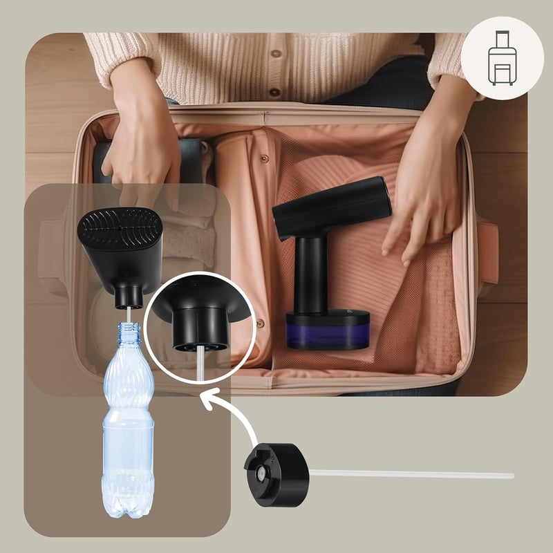 ZEEGMA STEAMEE 2in1 Hordozható Gőzvasaló 1640W, 25g/perc Gőzteljesítmény, 30mp Felmelegítés
