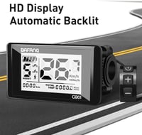 Zeekpowa C961 LCD Kijelző Bafang BBS01B BBS02B BBSHD Motorokhoz - 2,7" E-Bike Kerékpár Komputer 0-9 PAS UART Protokollal, Fekete 3