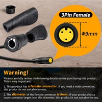 Zeekpowa Twist Throttle 3 Pin Bafang BBS01B BBS02B E-Bike Vezérlő 45cm Kábellel 2