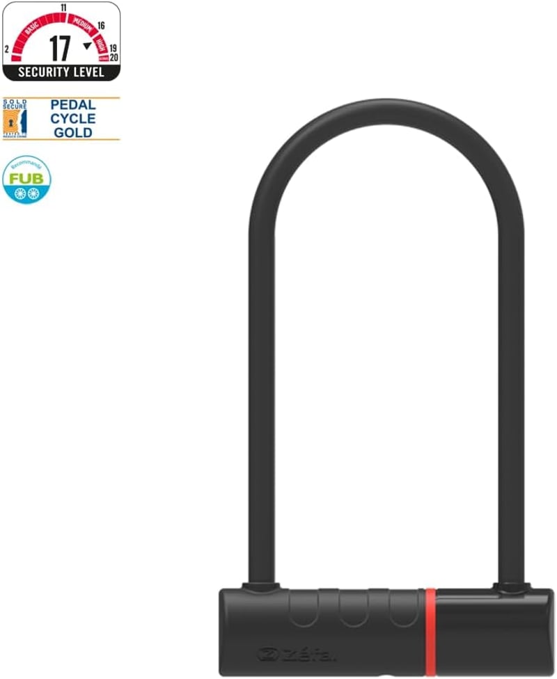 ZEFAL K-Traz U17 Kerékpárlakat Fekete 115x230mm Biztonsági Zár