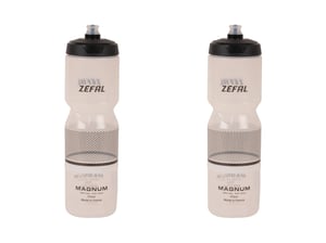 ZEFAL Magnum Pack biciklistička bidon boca 2 kom. - 975 ml BPA-free višekratna mekana boca za vodu s navojnim čepom - Crna (prozirna) - Proizvedeno