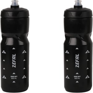 Súprava 2 ks mäkkých cyklistických fliaš ZEFAL Pack Sense Soft 80, čierne, 2x800 ml, bez zápachu, bez BPA, so silikónovým náustkom, na horský bicykel