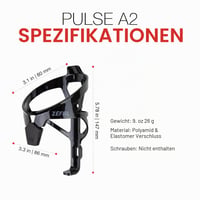 Set suport pentru bidon de bicicletă ZEFAL Pulse A2 - 2 suporturi ușoare pentru cadru, pentru biciclete MTB și cursieră, 26 g, negru 3