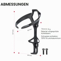 Karbónový držiak na fľašu ZEFAL Pulse L2 – čierny, univerzálna veľkosť 7