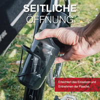 ZEFAL Pulse S2 Bočný držiak na cyklistickú fľašu s ľavostranným otváraním - Karbónové vlákno - Gravel a MTB - Čierny - 28 g 6
