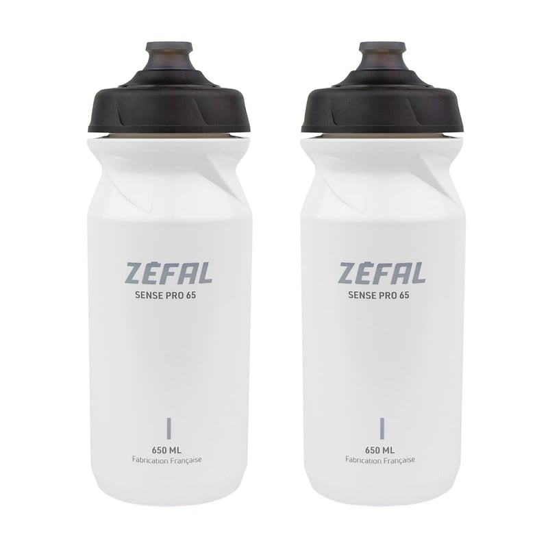 Cyklistická fľaša Zefal Sense Pro 65 – biela – 650 ml – 2 ks