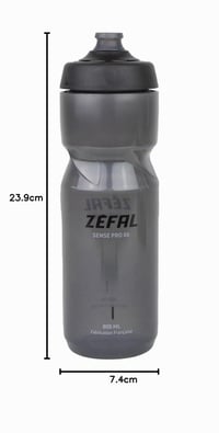 Cyklistická fľaša ZEFAL Sense Pro 80, 800 ml – súprava 2 kusov, nepriepustná fľaša na pitie, dymovo čierna, bez BPA 6
