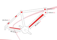 Set folii de protecție cadru bicicletă ZEFAL Skin Armor M - folie de protecție transparentă autoadezivă pentru biciclete MTB 8