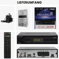 Zehnder HX 2200 digitális műholdvevő felvevő funkcióval, Full HD, HDMI 8