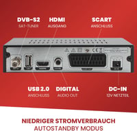 Zehnder HX 2200 digitális műholdvevő felvevő funkcióval, Full HD, HDMI 6