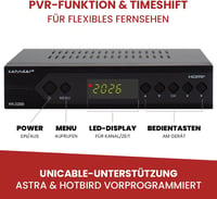 Zehnder HX 2200 digitális műholdvevő felvevő funkcióval, Full HD, HDMI 5