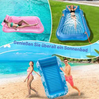 Piscină Gonflabilă pentru Plajă ZeiLaBang cu Pulverizator Încorporat, Insulă Plutitoare cu Suport pentru Băuturi pentru Adulți, Saltea Gonflabilă pentru Petreceri la Apă și Înot 7