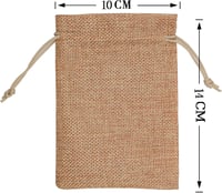 ZEIYKUJQ 30 db Juta Ajándéktáska 10x14 cm Húzózsinórral, Újrahasználható Zsákok Esküvőhöz Ékszertartó 2