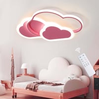 LED stropné svietidlo ZEKEI Creative Clouds 42W 3200lm, stmievateľné, 52 cm – ružové 2