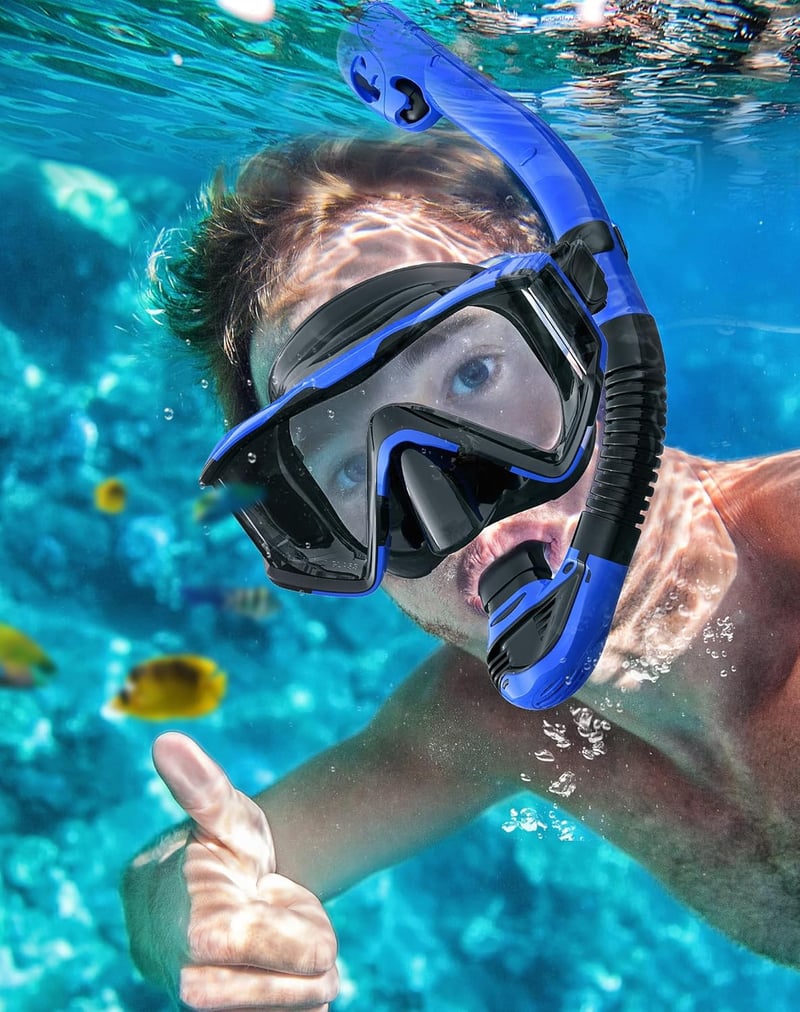 Zeligerstar Snorkel Szett Felnőtteknek - 3 Ablakos Maszk, Páramentesítő