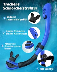 Zeligerstar Snorkel Szett Felnőtteknek - 3 Ablakos Maszk, Páramentesítő 3