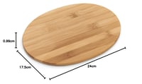 Zeller 25266 set od 7 dasaka za rezanje s stalkom, ovalni, bambus, 24x7x19,5 cm, prirodna boja 6