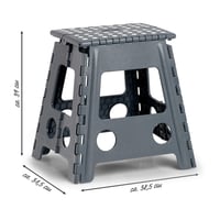 Zeller Present 13037 Premium sklopiva stolica antracit, plastika, TÜV certifikat, nosivost 150 kg, 38,5x31,5x39 cm 3