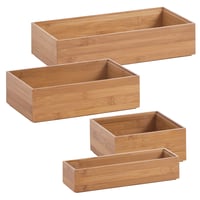 Zeller Present 13333 Bambusový organizér – 30 x 15 x 7 cm, úložný box z prírodného bambusu 4