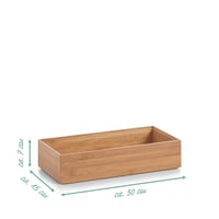 Zeller Present 13333 Bambusový organizér – 30 x 15 x 7 cm, úložný box z prírodného bambusu 3