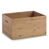 Zeller Present 13342 Bambusový úložný box veľkosť L, 40x30x21 cm, 25,2 litrový organizér z prírodného materiálu do domácnosti 1