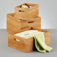 Zeller Present 13342 Bambusový úložný box veľkosť L, 40x30x21 cm, 25,2 litrový organizér z prírodného materiálu do domácnosti 2
