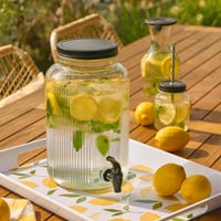 Tavă din melamină Zeller Present 26472 cu model de lămâi - Tavă decorativă de servire pentru bucătărie 3