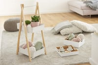 Cutie de depozitare din bambus Zeller Present, albă – 30 x 27 x 10,5 cm, coș organizator pentru casă 7