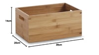 Zeller Present Bambusový úložný box 30x20x14 cm Organizér z prírodného materiálu do domácnosti 5