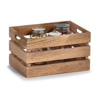 Ladă de depozitare din lemn Zeller Present în stil vintage, culoare naturală, 35 x 25 x 20,5 cm – ladă decorativă din lemn pentru casă 2